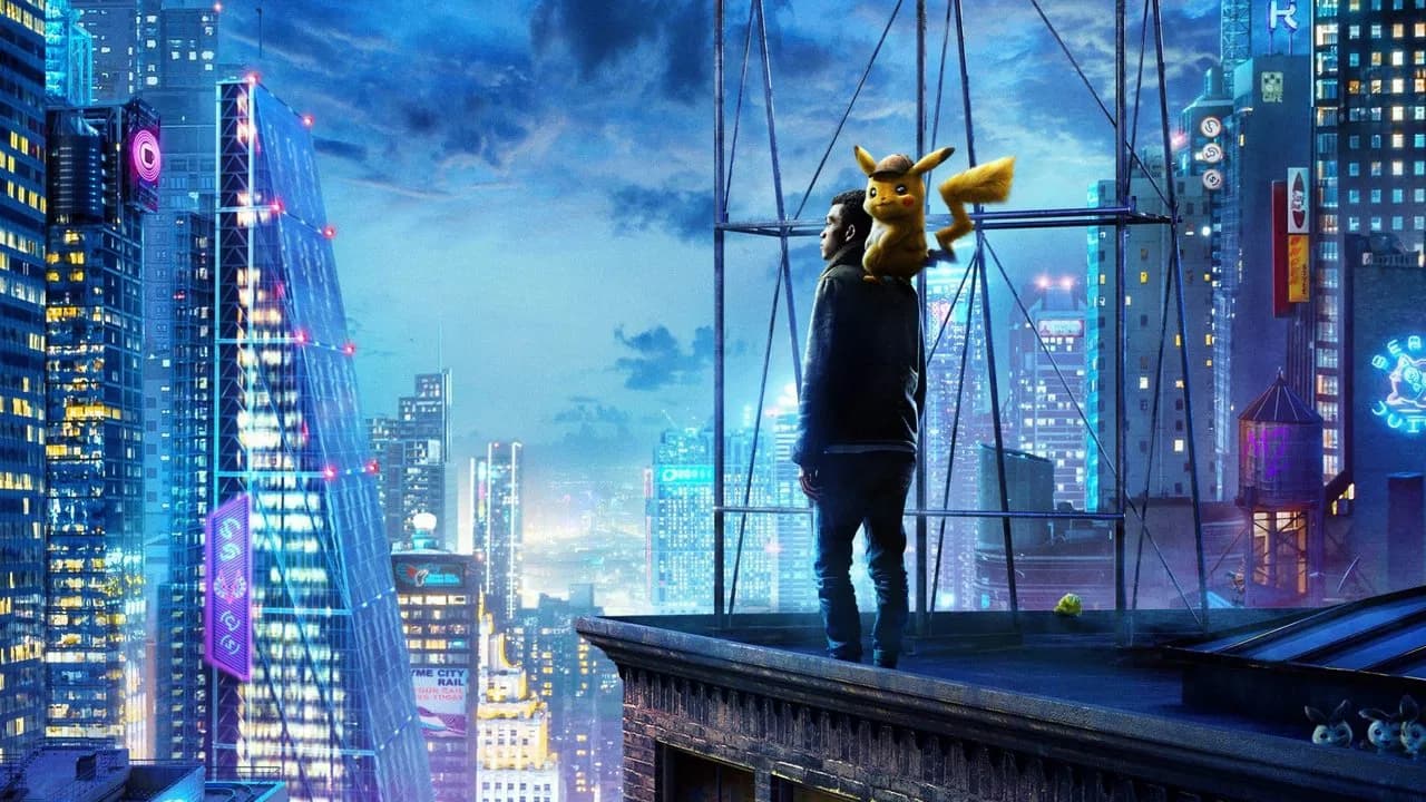 Image panoramique de Pokémon Détective Pikachu.