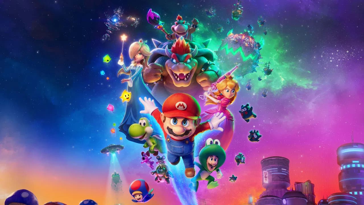 Image panoramique de The Super Mario Galaxy Movie.